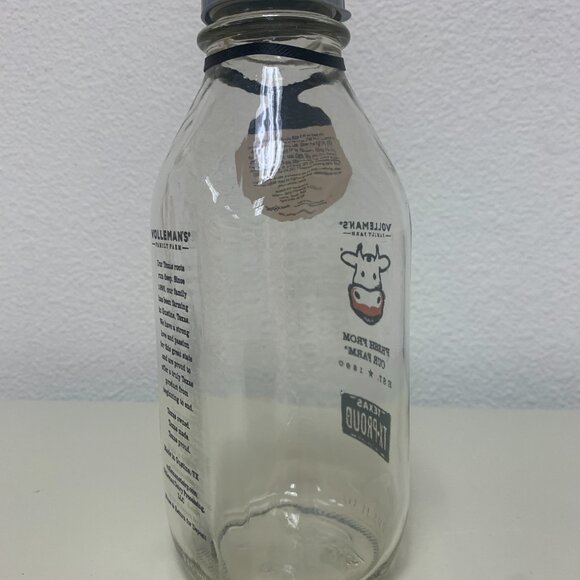 BOTTLE -32oz VOLLMANS FARMS TX-PROUD glass milk bottle LIMITED ED A2A2 Root Beer - Picture 6 of 15